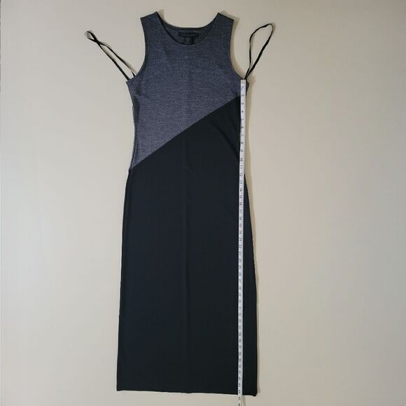 Express Colorblock Black Gray Maxi Length Sleeveless Dress - Picture 5 of 10